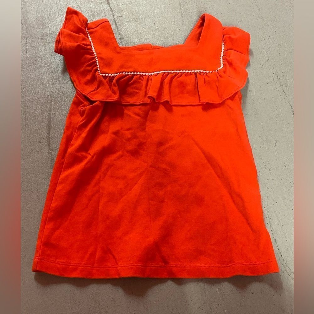 Janie And Jack Square Neck Ruffle top size 10 b04